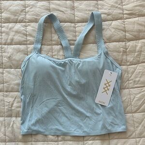 Rhone Serene Shelf Bra Tank Sky Blue Activewear Top